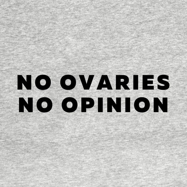 No Ovaries No Opinion Feminist Design by Moshi Moshi Designs